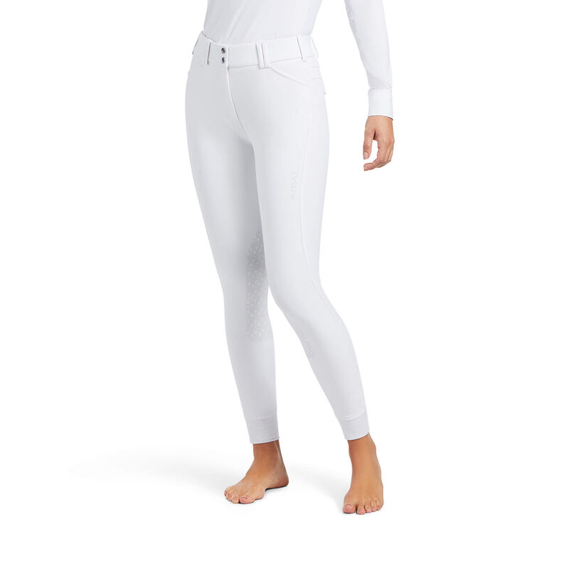 Pantalones Ariat Tri Factor Grip Knee Patch Breech Blancas Mujer - Chile 687-BIPXFH